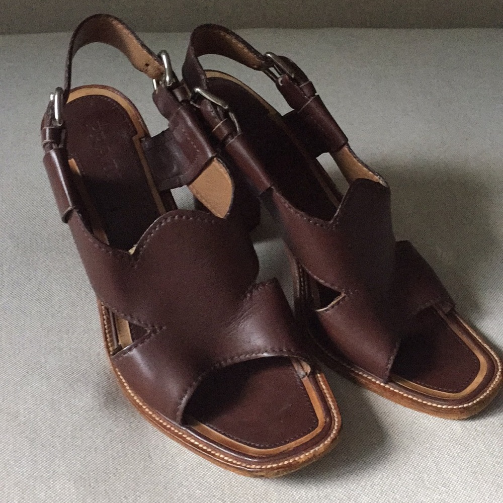 Prada sandal heels brown 40 or 9